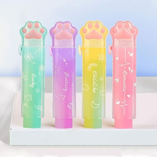 High-Performance Stick Eraser for Elementary School Students, Cute Cat Eraser fo