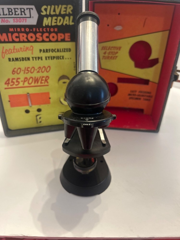 Vintage 1950’s Gilbert Microscope & Box