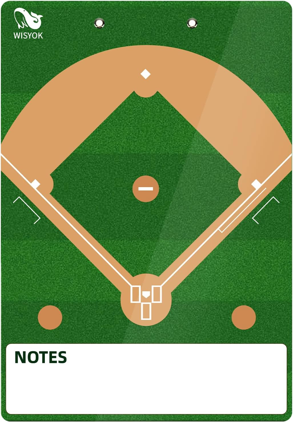 Double-Sided Dry Erase Clipboard for Coaches, Baseball, Softball Lineup Board wi