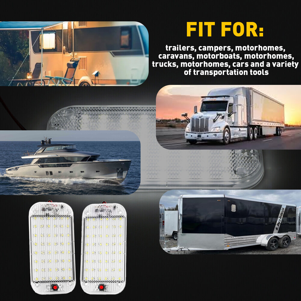 4 Pack 12V Led RV Ceiling Dome Light LED Interior Lighting for Trailer Camper RV