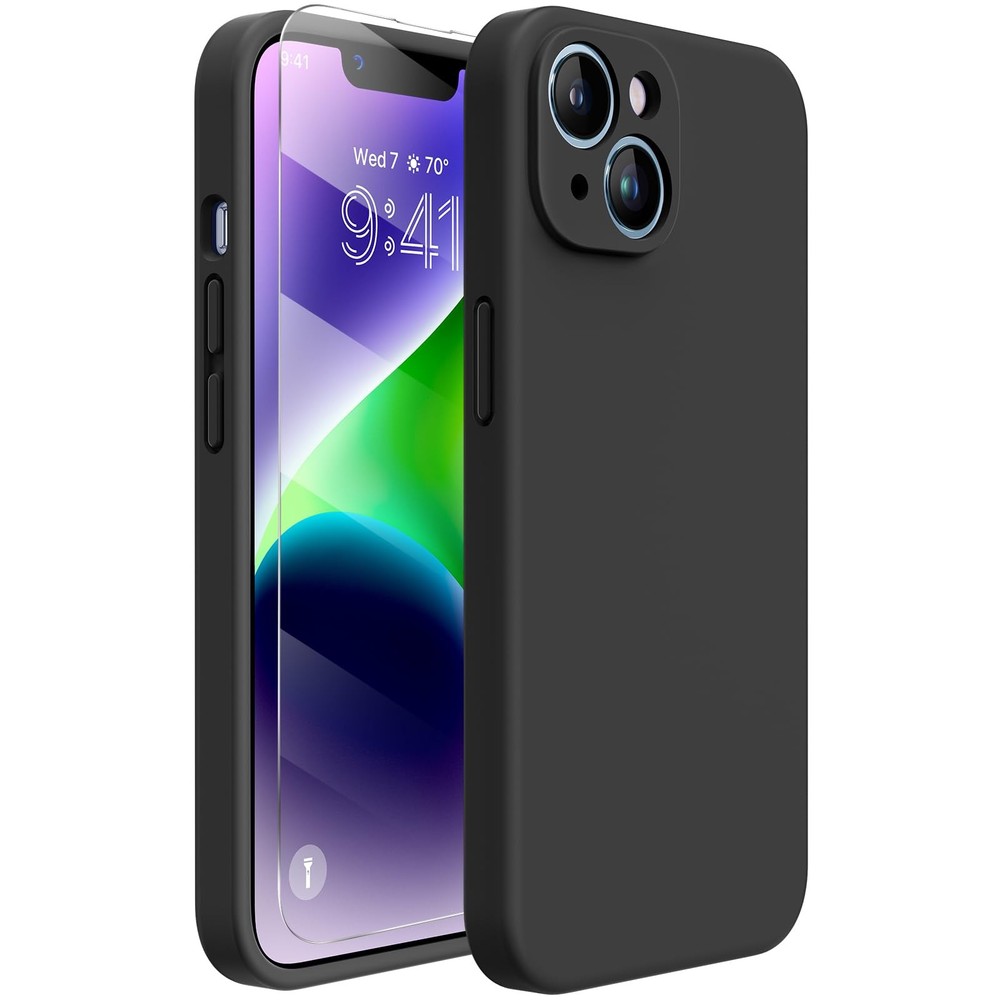 Miracase Designed for iPhone 14 Case with Screen 14, Black