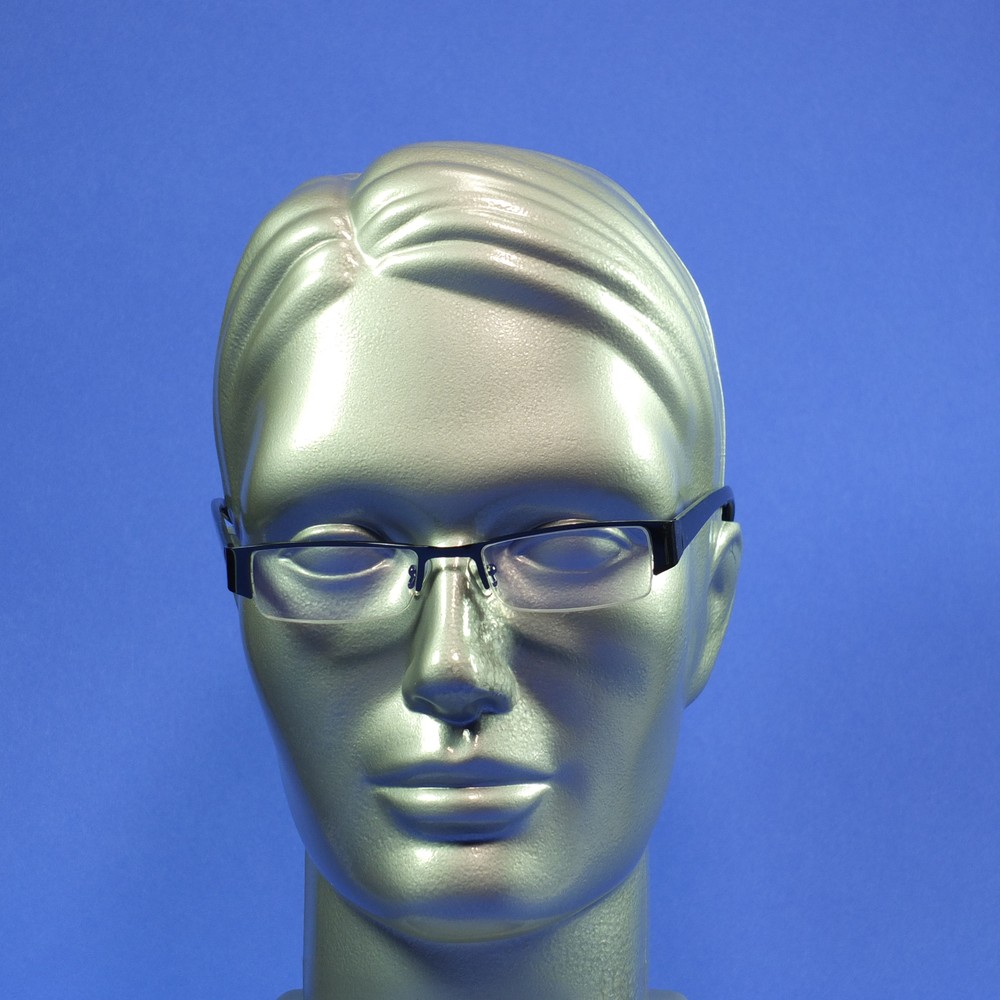 Computer Reading Glasses Deep Blue Tech Frame Bottomless Screen TV Lens +3.00