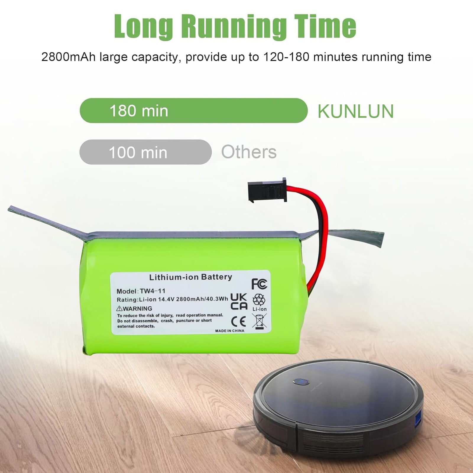 Original Battery for Eufy RoboVac 11/11S 25C Ecovacs Deebot N79S 14.4V 2800mAh