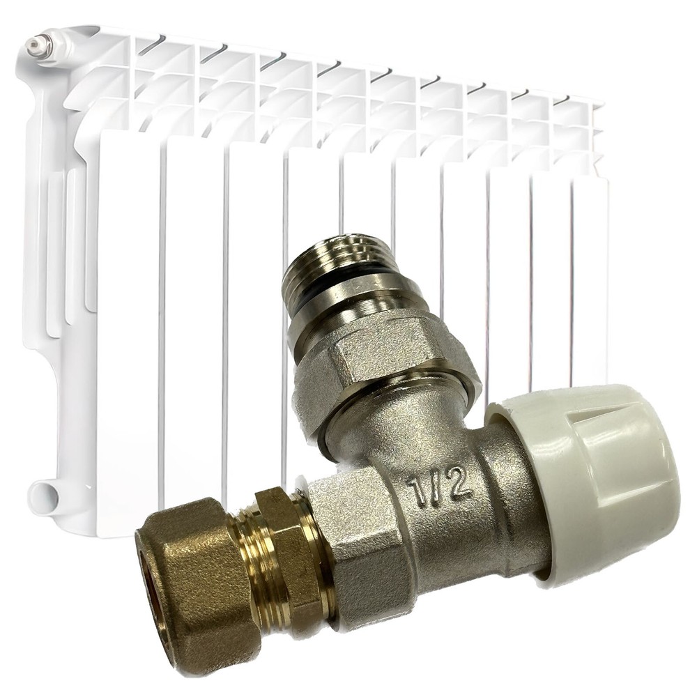 1/2" Brass Thermostatic Radiator Valve Angle Type 90° Pattern Floor Heating