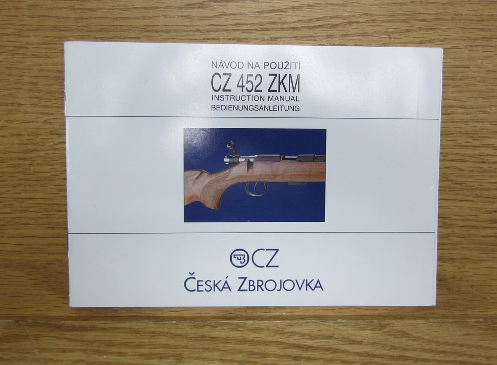 CZ 452 ZKM Instruction Manual