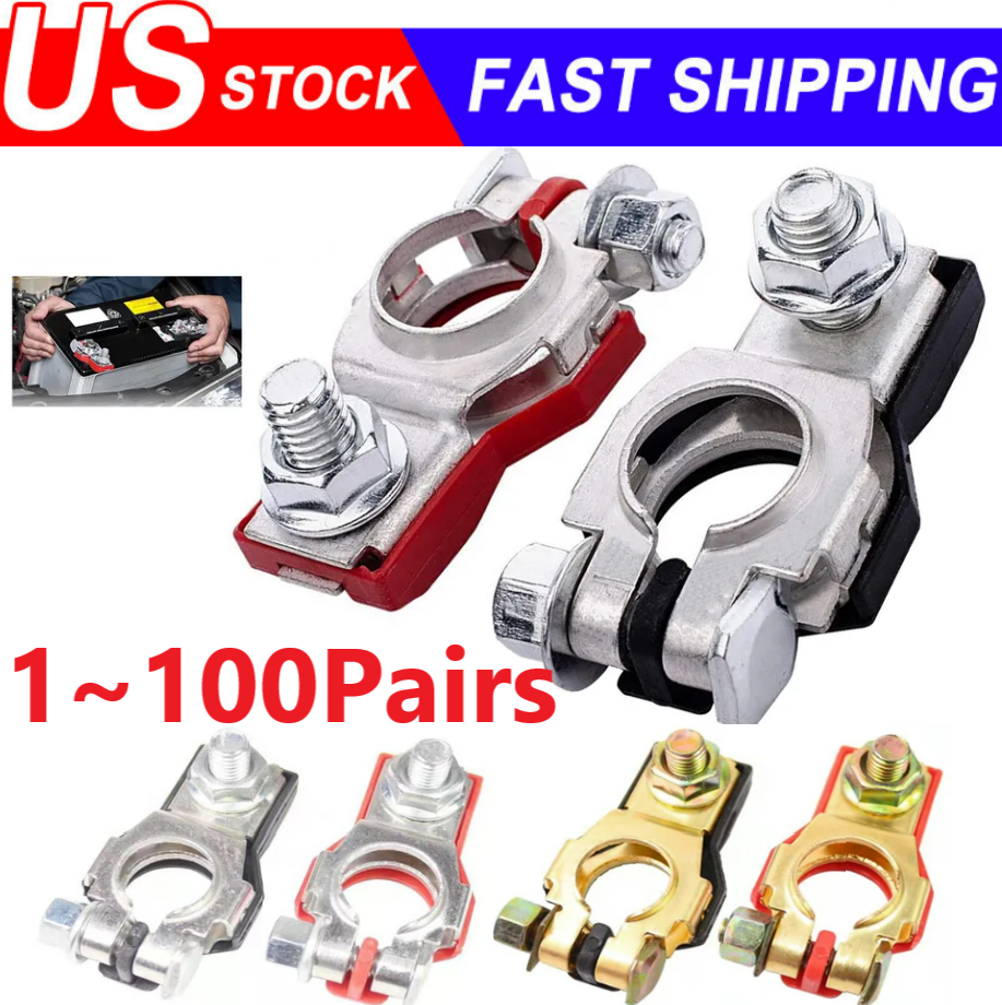 Battery Terminal Connector Top Post Positive Negative Heavy Duty Universal lot