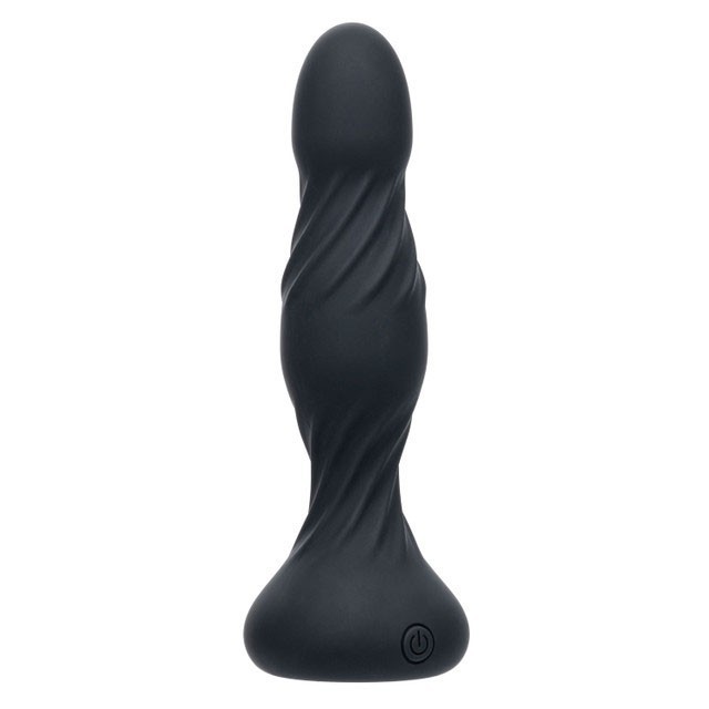 CalExotics Deep Swirl Vibrating Butt Plug Probe Black