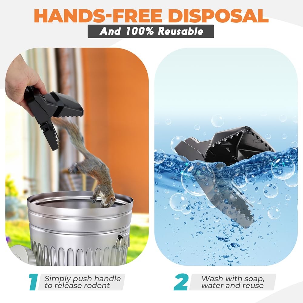 Squirrel Trap (2 Pack) - Consistent & Humane Kill Every Time with no Failures...