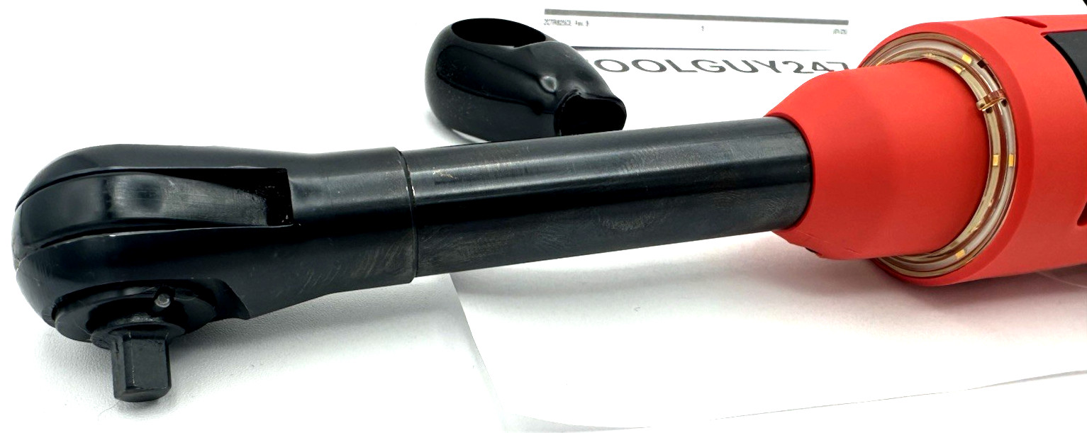 SNAP ON TOOLS USA NEW 1/4" 40 ft lbs Long Neck Cordless Ratchet RED CTR827 DB+