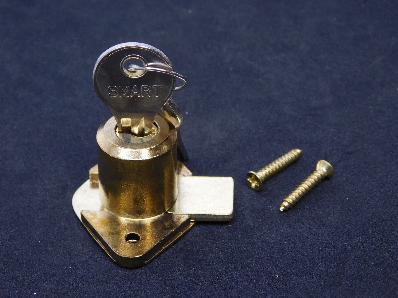 DESK OFFICE DRAWER CABINET LOCK BRASS 7/8"DIA x7/8"L Cylinder Keyed Different HN