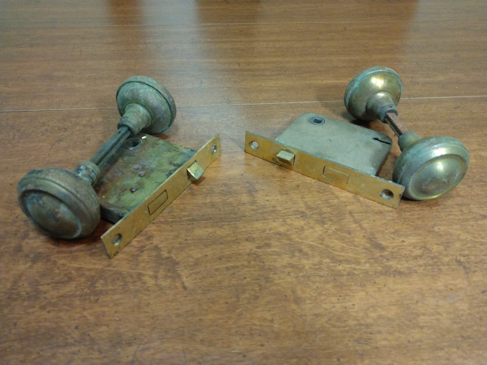 Antique Yale & Towne Mortise Interior Locks w/ Knobs NO KEYS