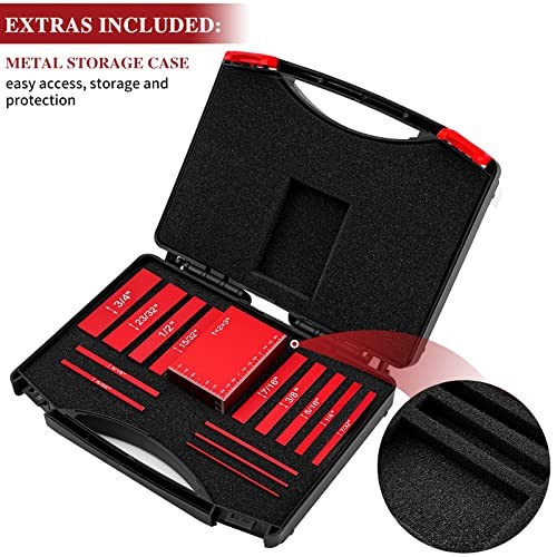 Setup Blocks Height Gauge Set, Packing 15 PCS Precision Solid Aluminum Router
