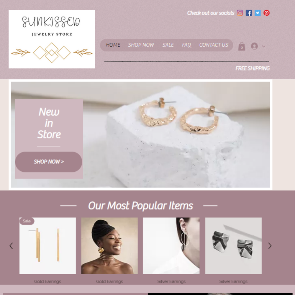Jewellery Website Design - Easy drag and drop system - no coding required