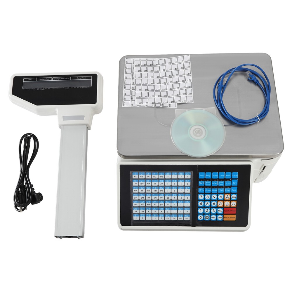 Electronic Weight Scale With Thermal Label Printer Digital Price Computing Scale
