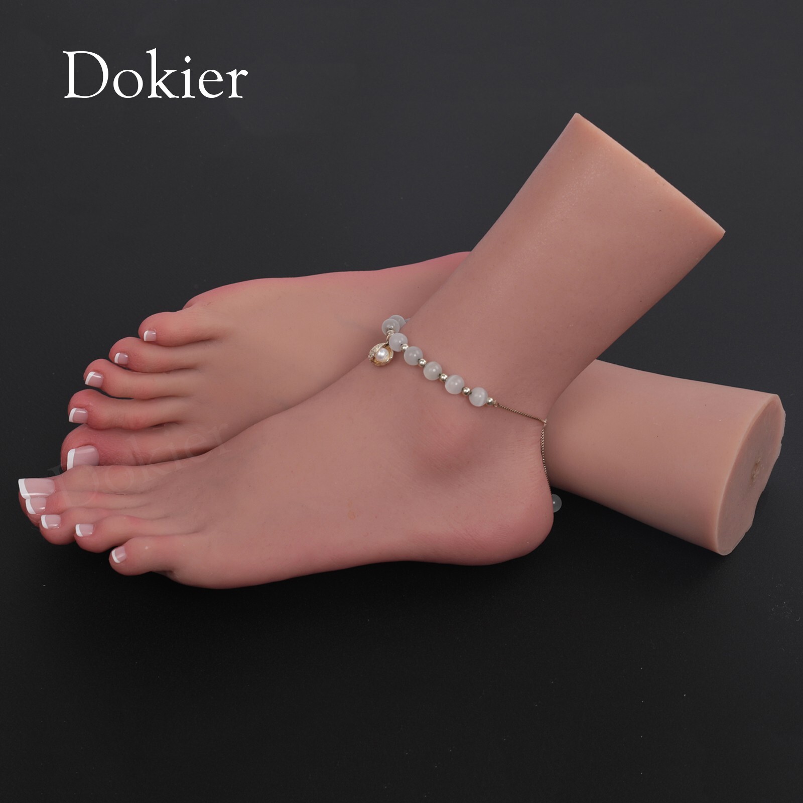 Dokier Silicone Female Feet Model Lifesize Mannequin Display Fake Foot Model