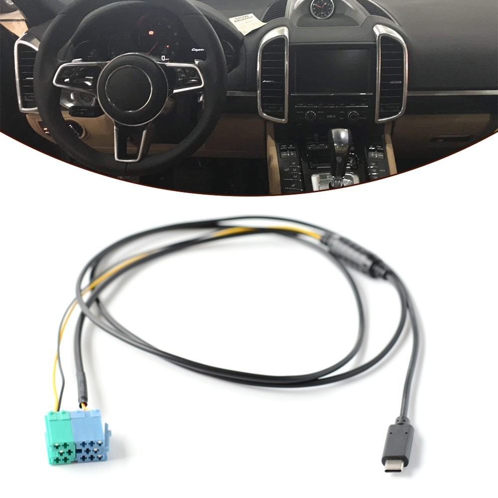 For BECKER Audio CD Player TYPEC Audio Input Cable AUX Audio+Charging Cable