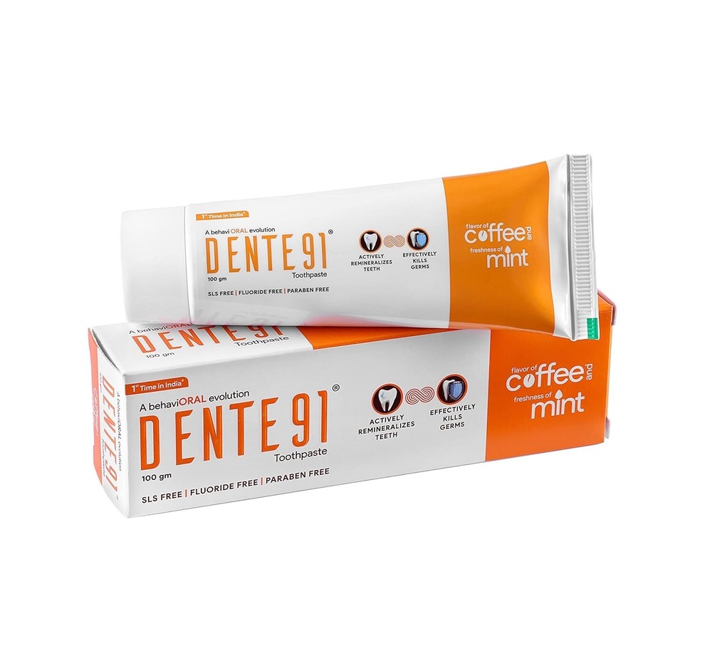 Dente91 Coffee & Mint Toothpaste | Sensitivity Relief | Repairs Cavities - 100g