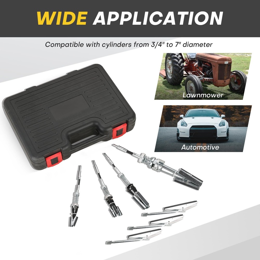 7PCS Engine Cylinder Hone Tool Set with Box | Cylinder Honing Tool with