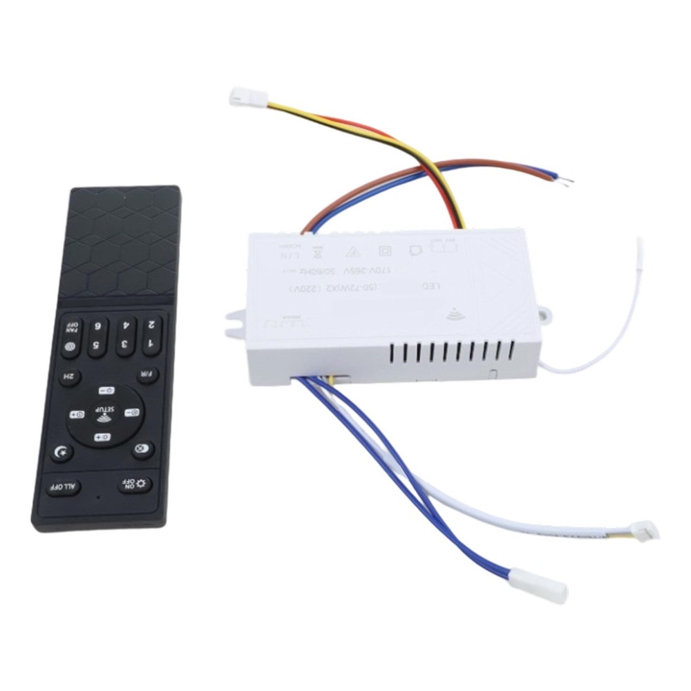 Remote Controller for LED Ceiling Fans with 6 Speed and Dimming Options