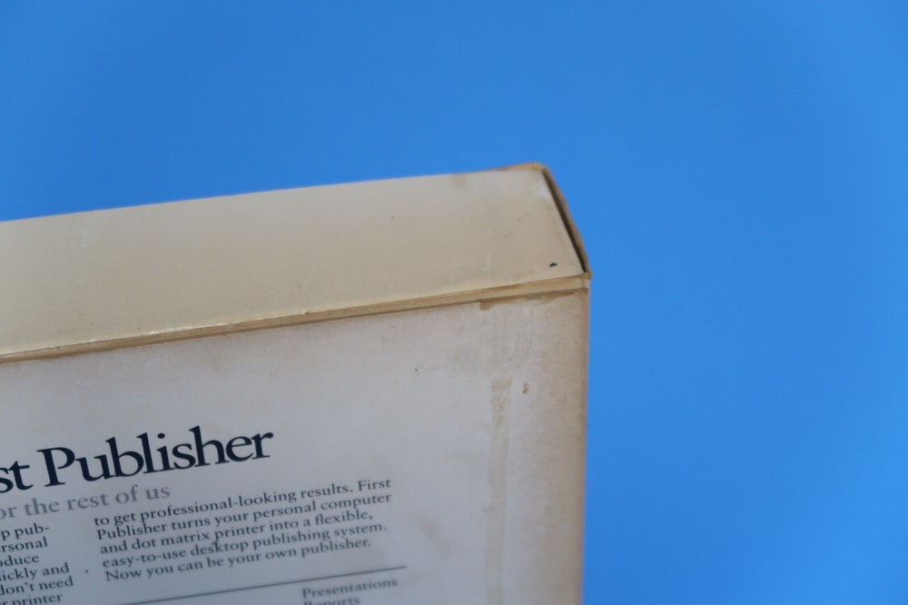 First Publish IBM Desktop Publishing Computer Program Software 5.25" Floppy Disc