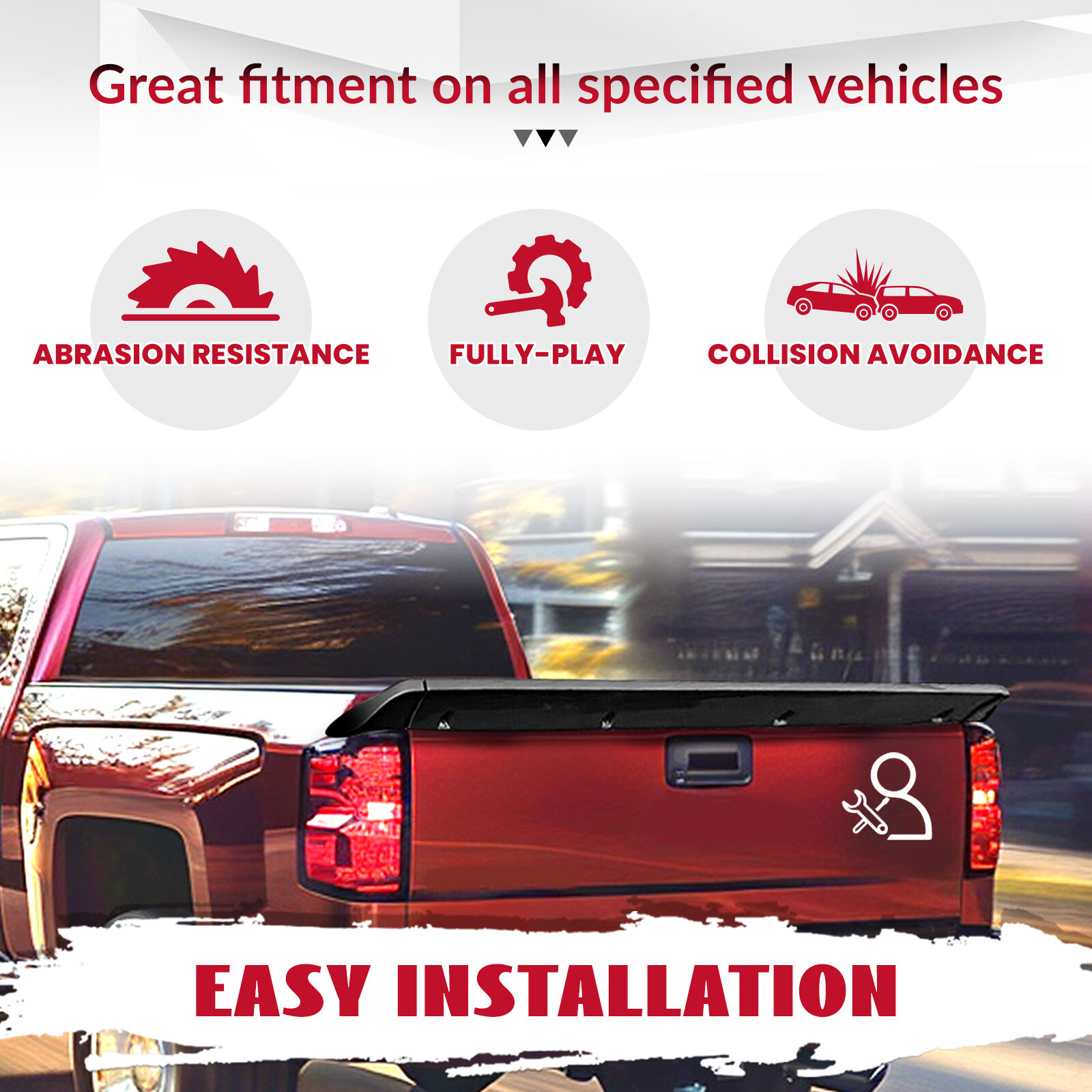 For 99-06 Chevy Silverado Tailgate Intimidator Rear Spoiler Wing SS Polyurethane