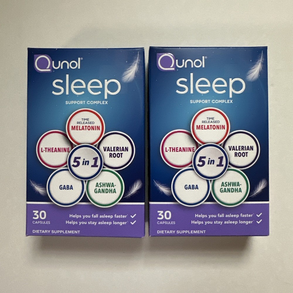 (2) Qunol Sleep Support Complex 5:1 Time Release Melatonin 30ct - 03/26