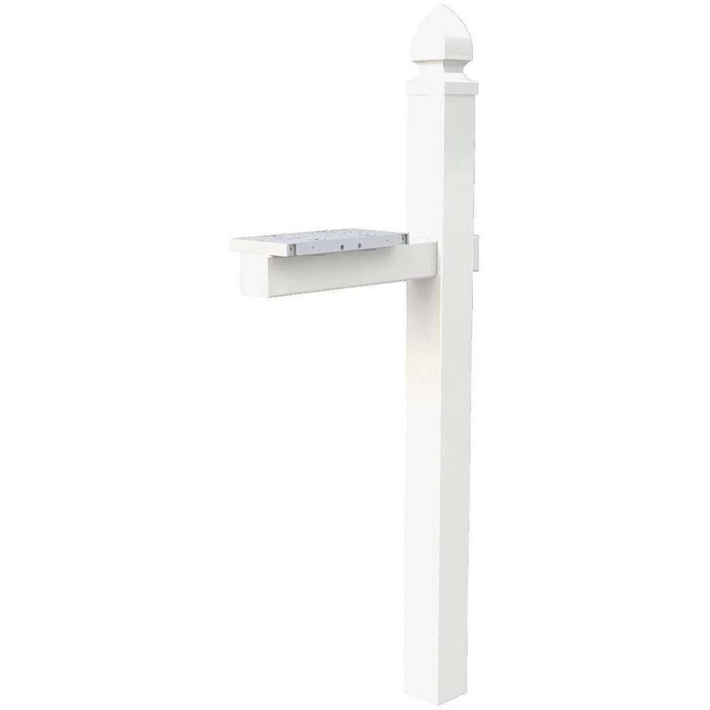 Gibraltar White Mailbox Post