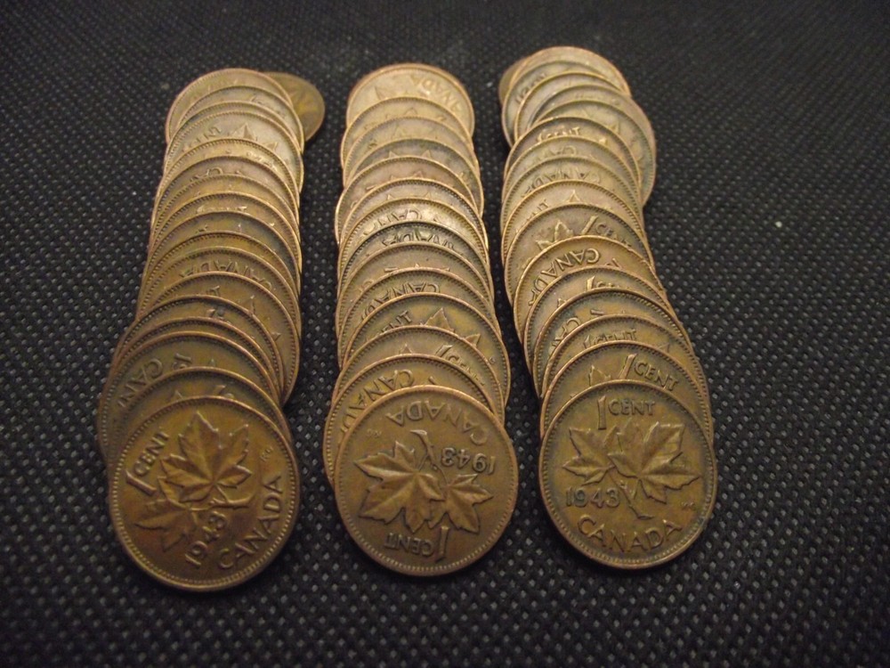 Canada 1943 Cent 50 Coin Roll