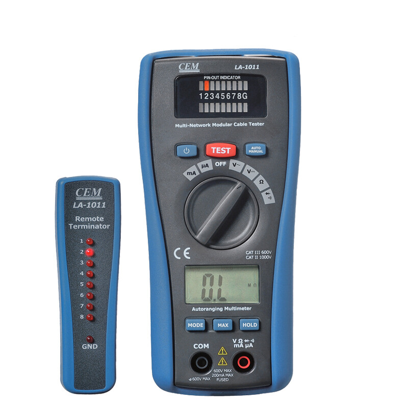 CEM LA-1011 2-in-1 LAN Tester and Multimeter AC DC Voltage