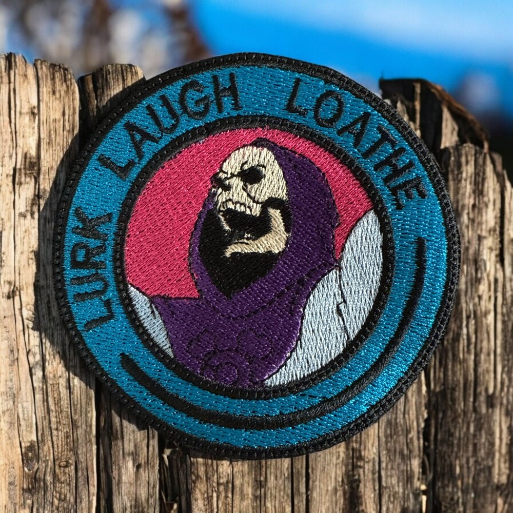 LURK LAUGH LOATHE/ SKELTOR/ HE-MAN American Hook & Loop Morale Patch