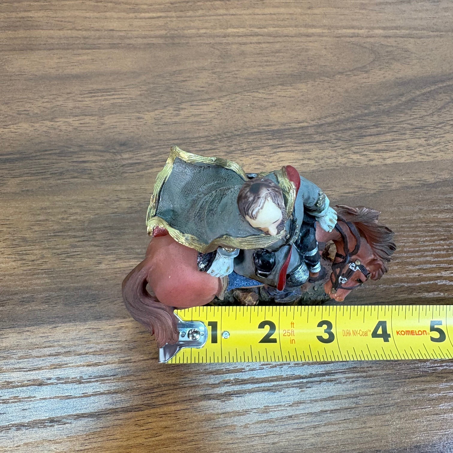 Civil War Stonewall Jackson Mounted Battle Scene Figure Hand Painted Resin 4"x5"