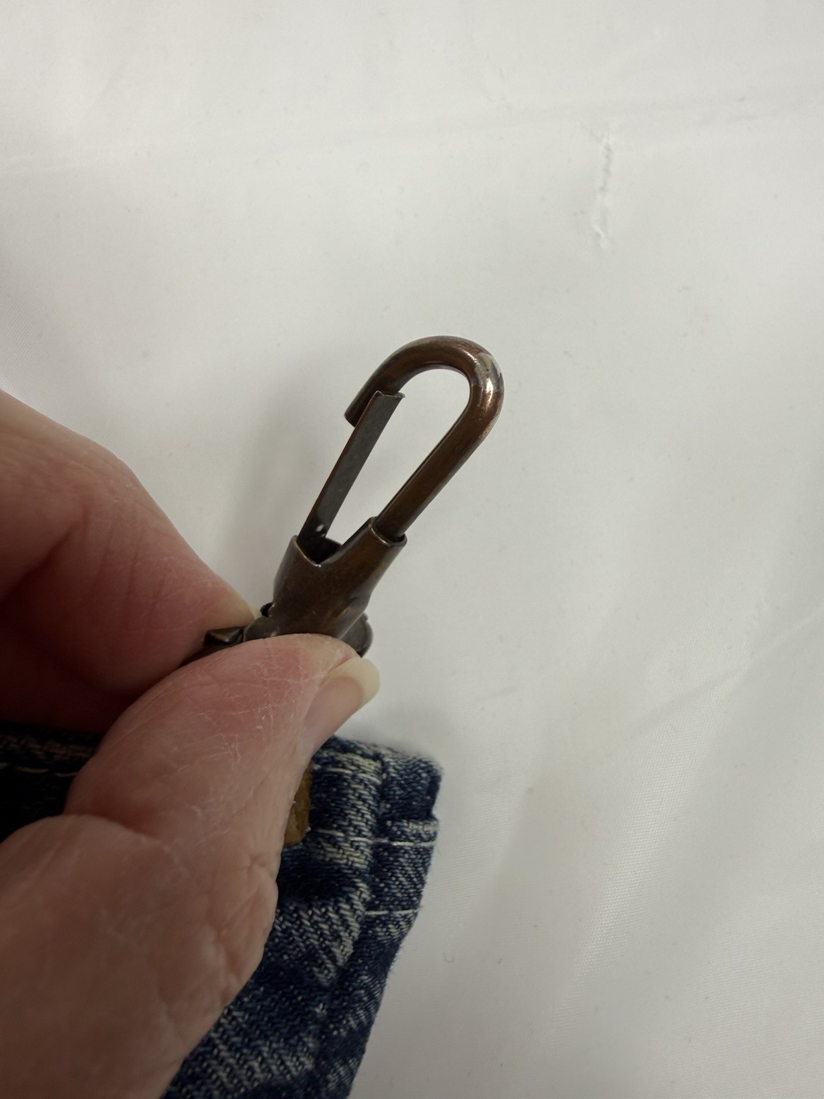 Vtg Mickey Mouse Denim Bag Purse Brown Leather Pouches 90s Disney Core Disneyana