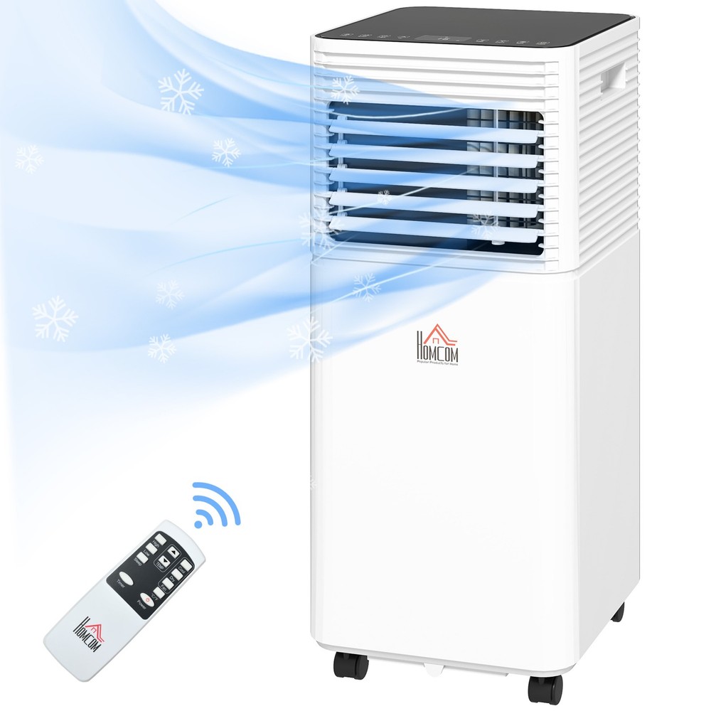 Mobile Air Conditioner with 4 Modes, 2 Speeds, LED Display and 24 Timer, Black