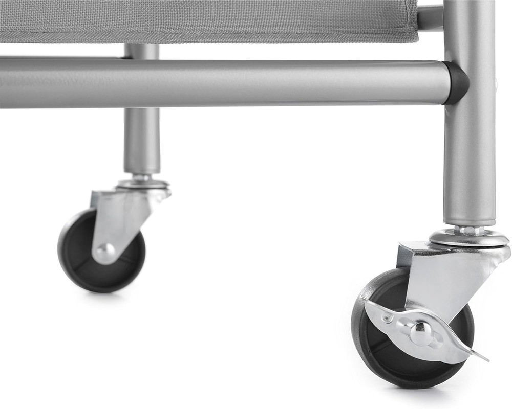 3 Section Rolling Laundry Sorter with Ironing Board