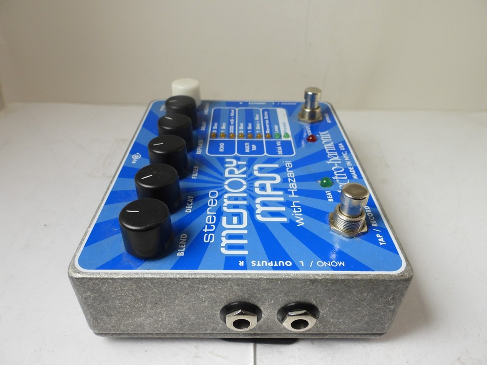 Electro Harmonix Stereo Memory Man w/Hazarai Delay Echo Effects Pedal EHX