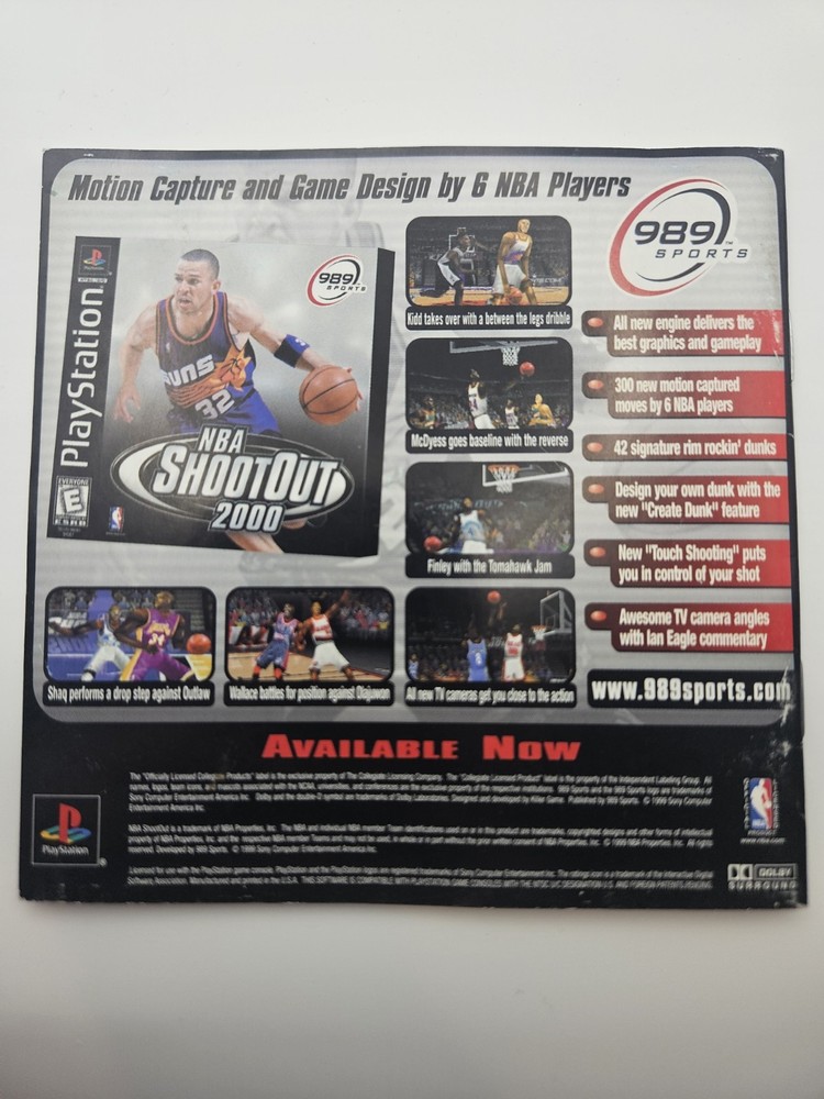 NCAA Final Four 2000 Manual Insert ONLY Playstation