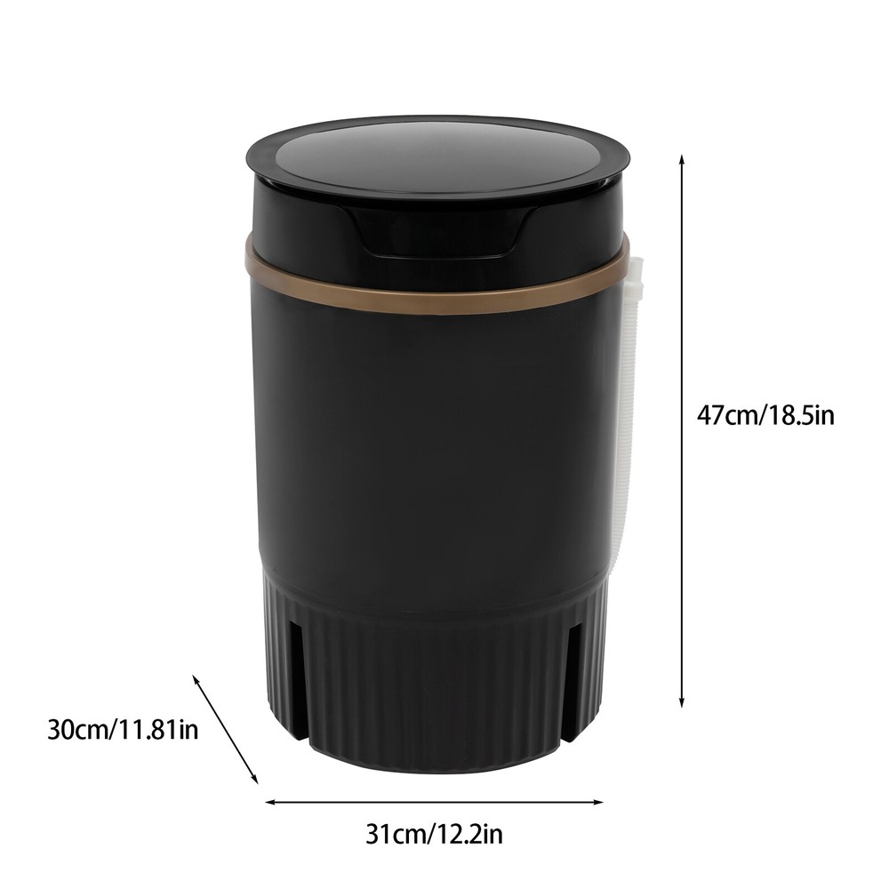 Mini Washing Machine With Drainage Basket Portable Multi-Functional Washer Black