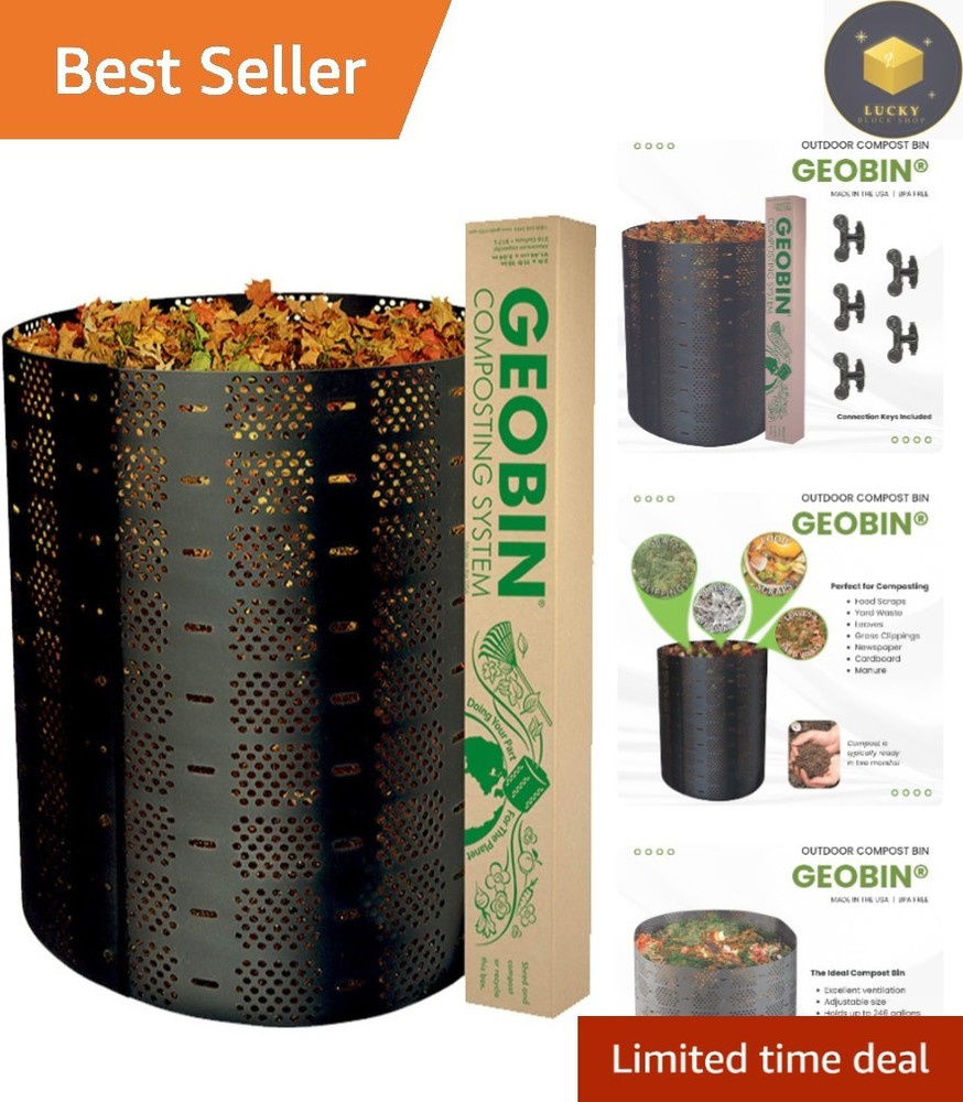 Outdoor Compost Bin - 246 Gallon Capacity with Maximum Ventilation