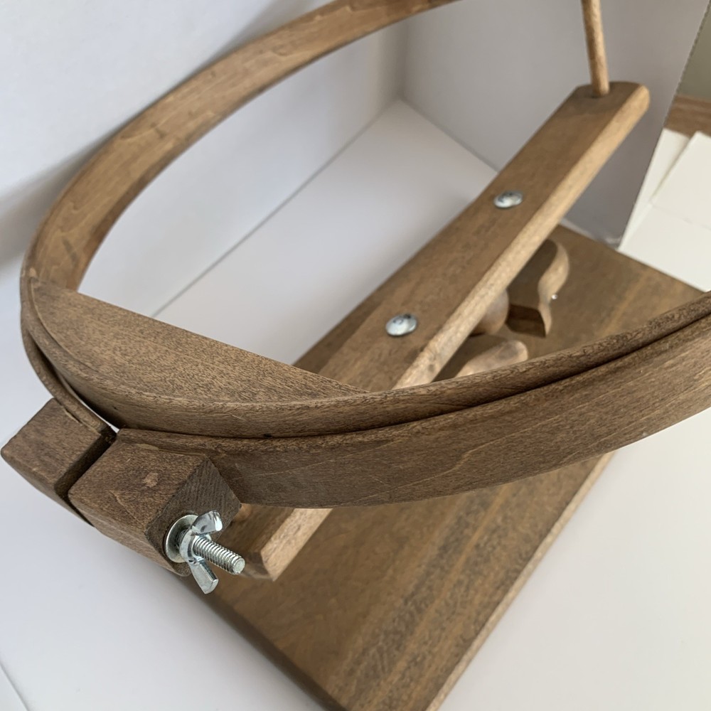 14" Adjustable Wooden Quilting/Needlework Frame Standing Hoop