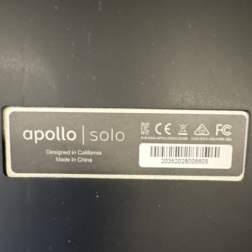 Universal Audio Apollo Solo Heritage USB Audio Interface, Mic/Line Inputs
