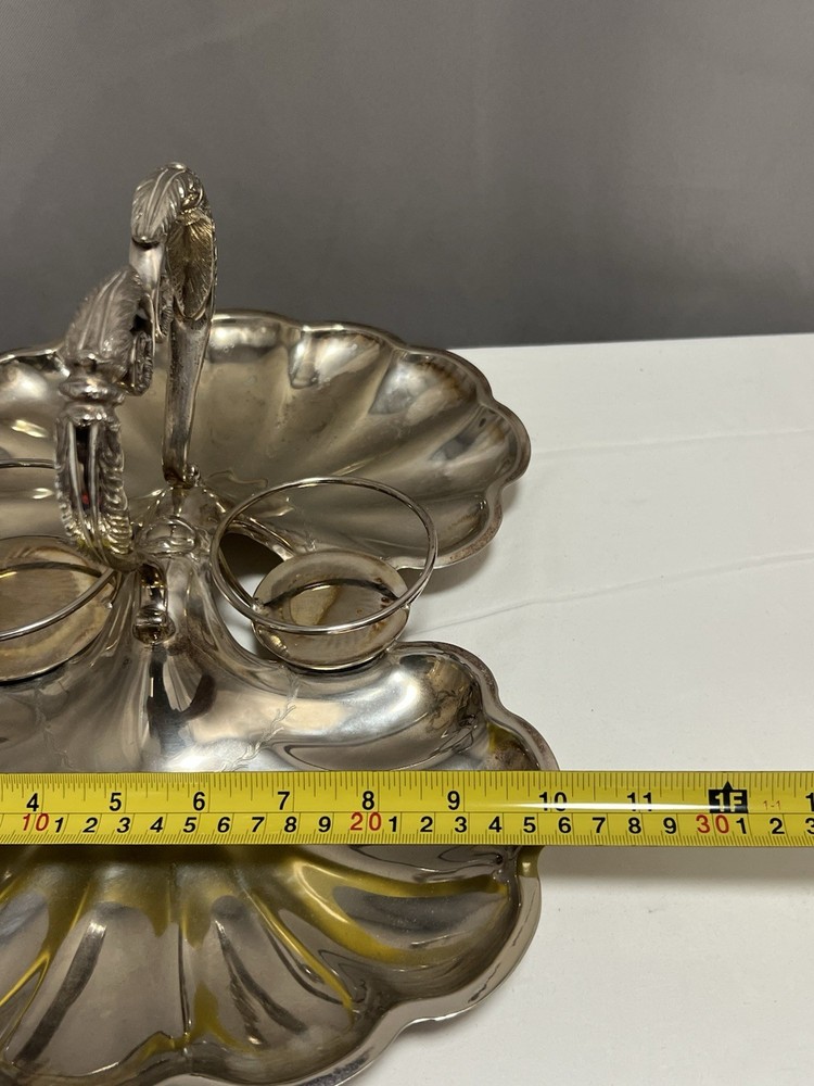 Large Victorian Walker & Hall Silver Plated Double Strawberry Server