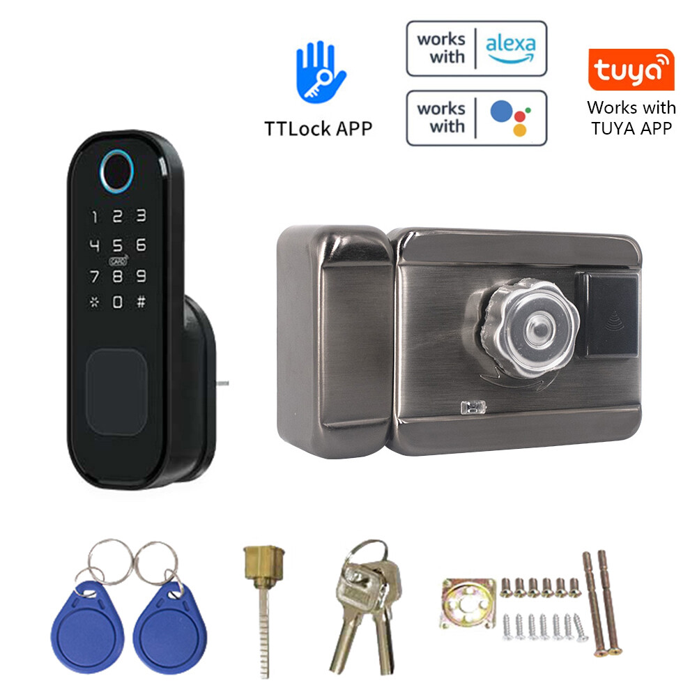 Tuya  No Wiring Waterproof Fingerprint Lock Digital Code Electronic S1V6