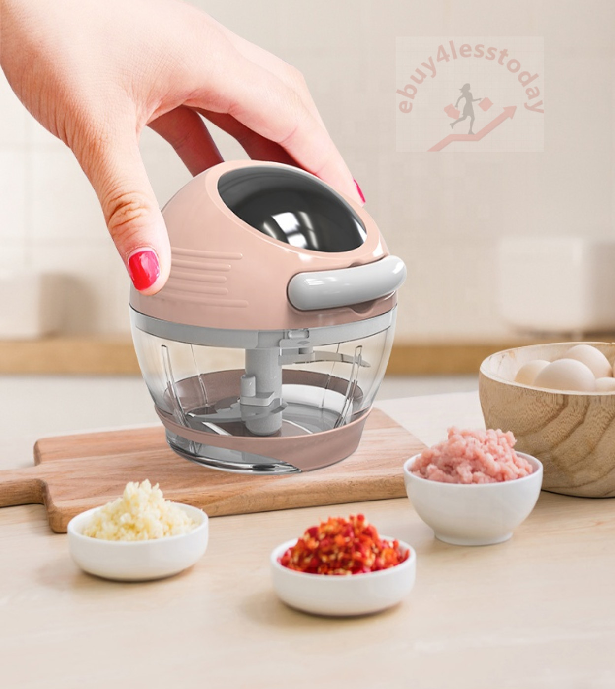 Multi-Functional Manual Food Chopper Compact Hand Held Vegetable Dicer Mincer
