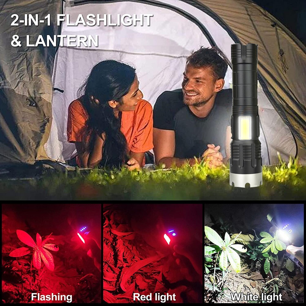 Rechargeable 2000LM Super Bright Flash Light Strong Handheld Tactical Flashlight