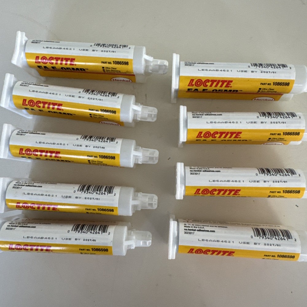 Loctite EA E-05MR Epoxy 9 tubes 2027 use by
