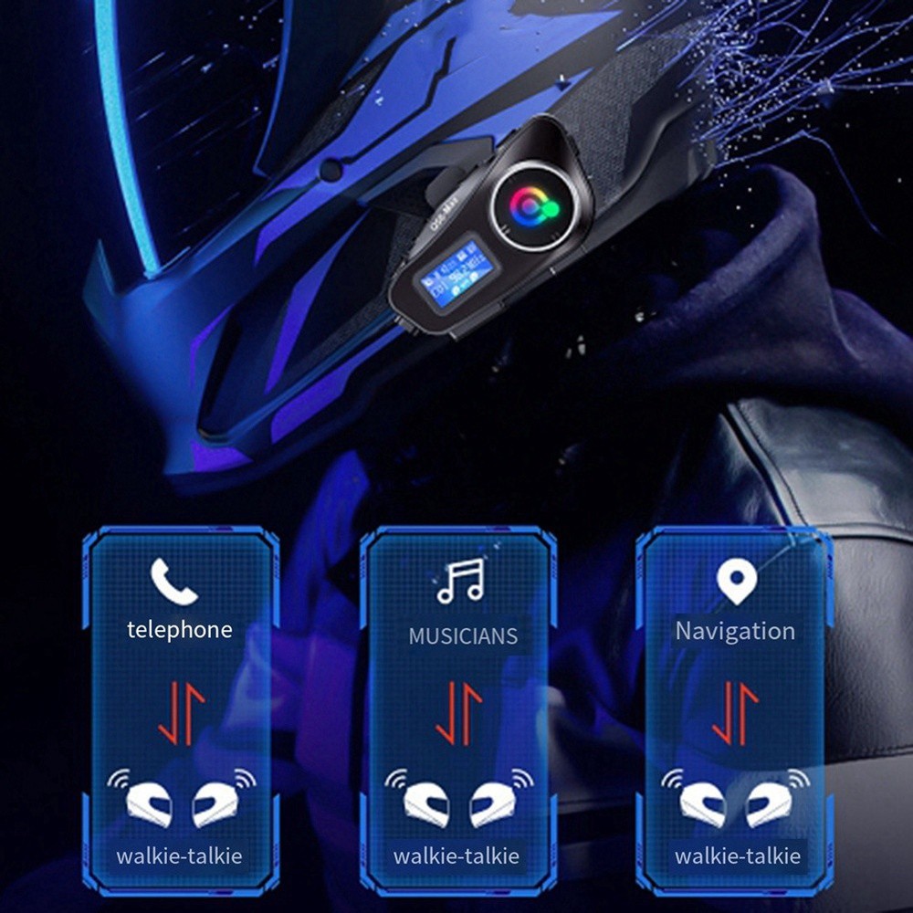Q58 Max Motorcycle Helmet Bluetooth Intercom IP65 Intercom Distance 500m8871