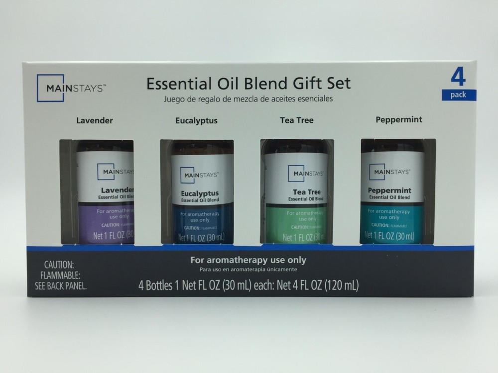 Aromatherapy Essential Oil Blend Gift Set - 4 pack variety - 1 FL OZ each