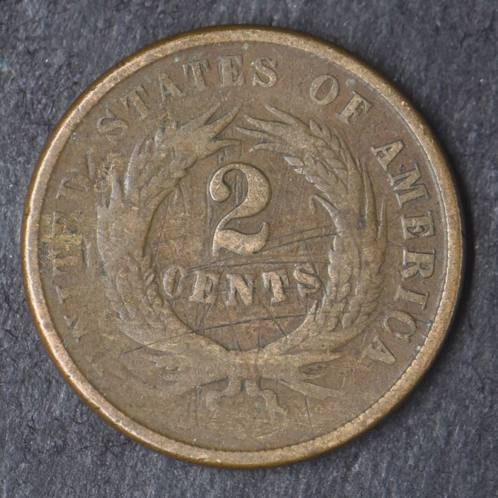1864 "Large Motto" 2C Two Cent Piece - COINGIANTS -