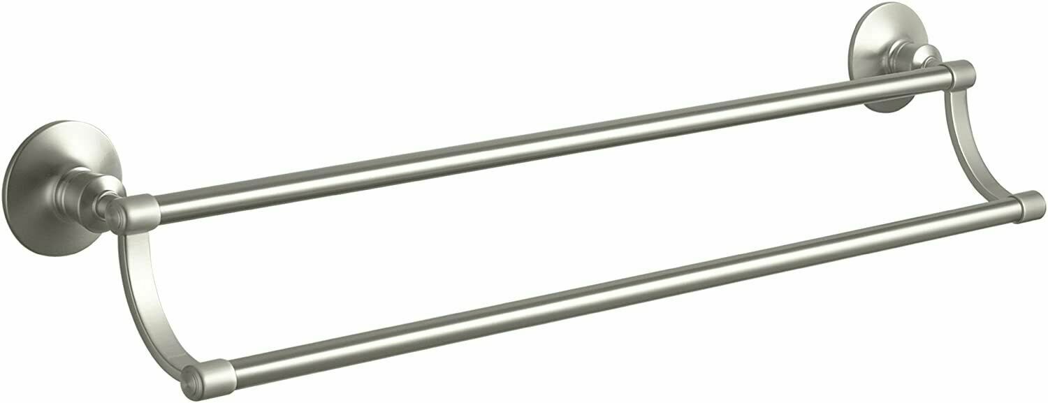 Kohler Archer Vibrant Brushed Nickel 24" Inch Double Towel Bar NEW NIB