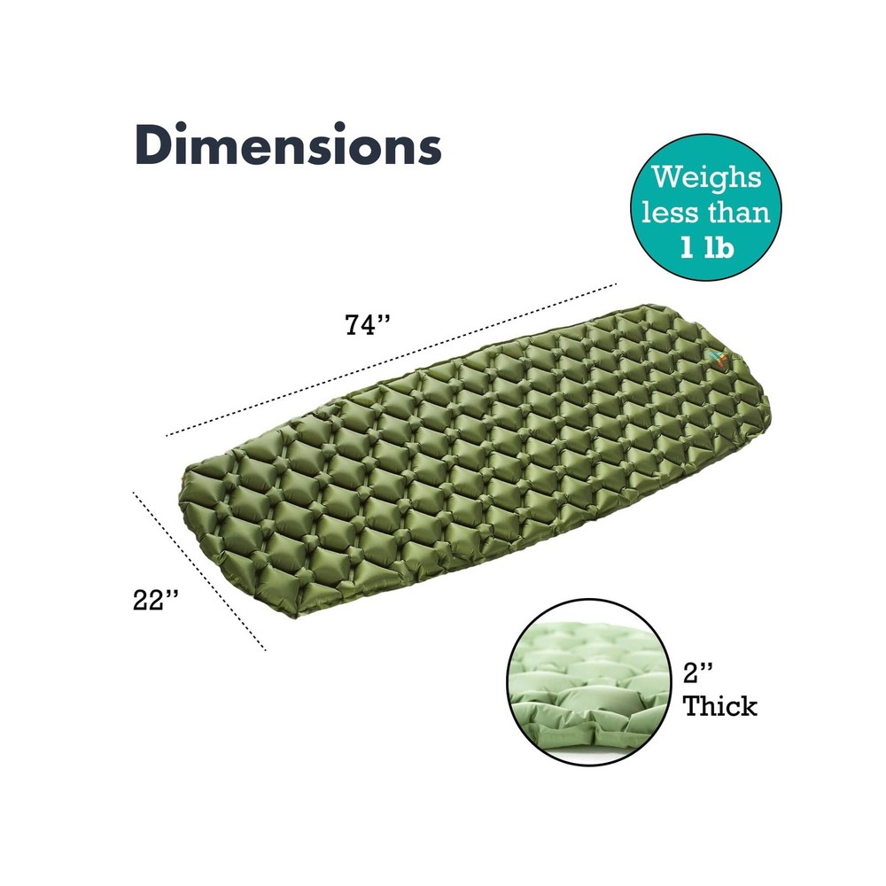 Sleepingo Ultralight Sleeping Mat - Inflatable & Compact Campin... FAST USA SHIP